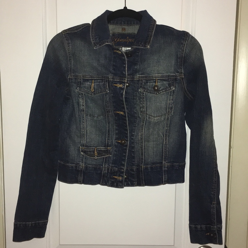 Denim cropped jacket